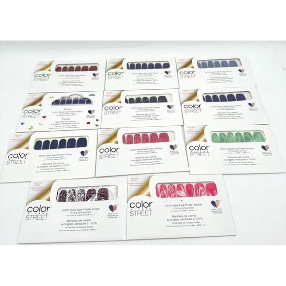 Color Street Nail Strips Lot 11 Packs Assorted Colors - Picture 1 of 10